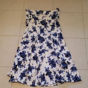 Blue and White Flower Dress